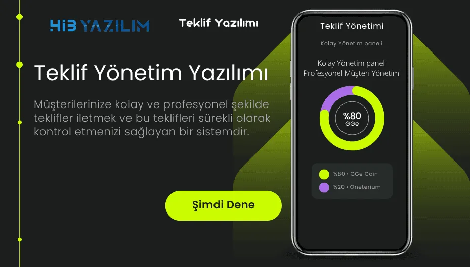 Teklif Yazılımı – Online Teklif ve Fiyatlandırma Sistemi